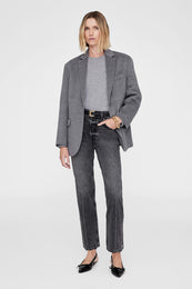 ANINE BING Quinn Blazer - Heather Grey - On Model Front