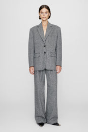 ANINE BING Quinn Blazer - Black And White - On Model Front Second Image