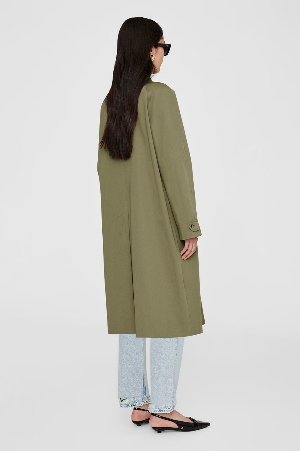 Randy Oversized Trench - Olive XS