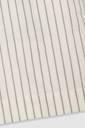 Ren Short - Ivory And Blue Monogram Stripe