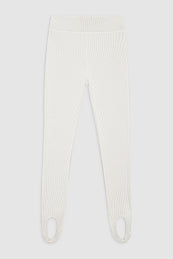 ANINE BING Rhea Legging - Ivory And Tan - Front View