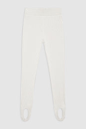 ANINE BING Rhea Legging - Ivory And Tan - Front View