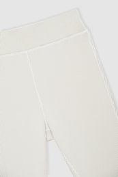 ANINE BING Rhea Legging - Ivory And Tan - Detail View