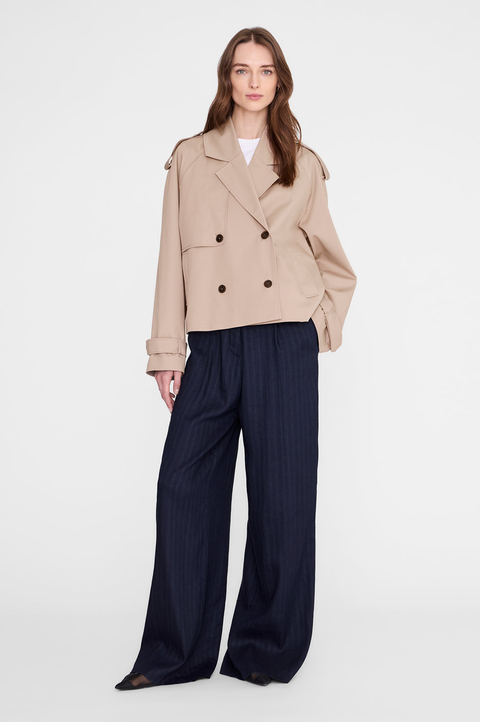 Rickie Cropped Trench - Beige