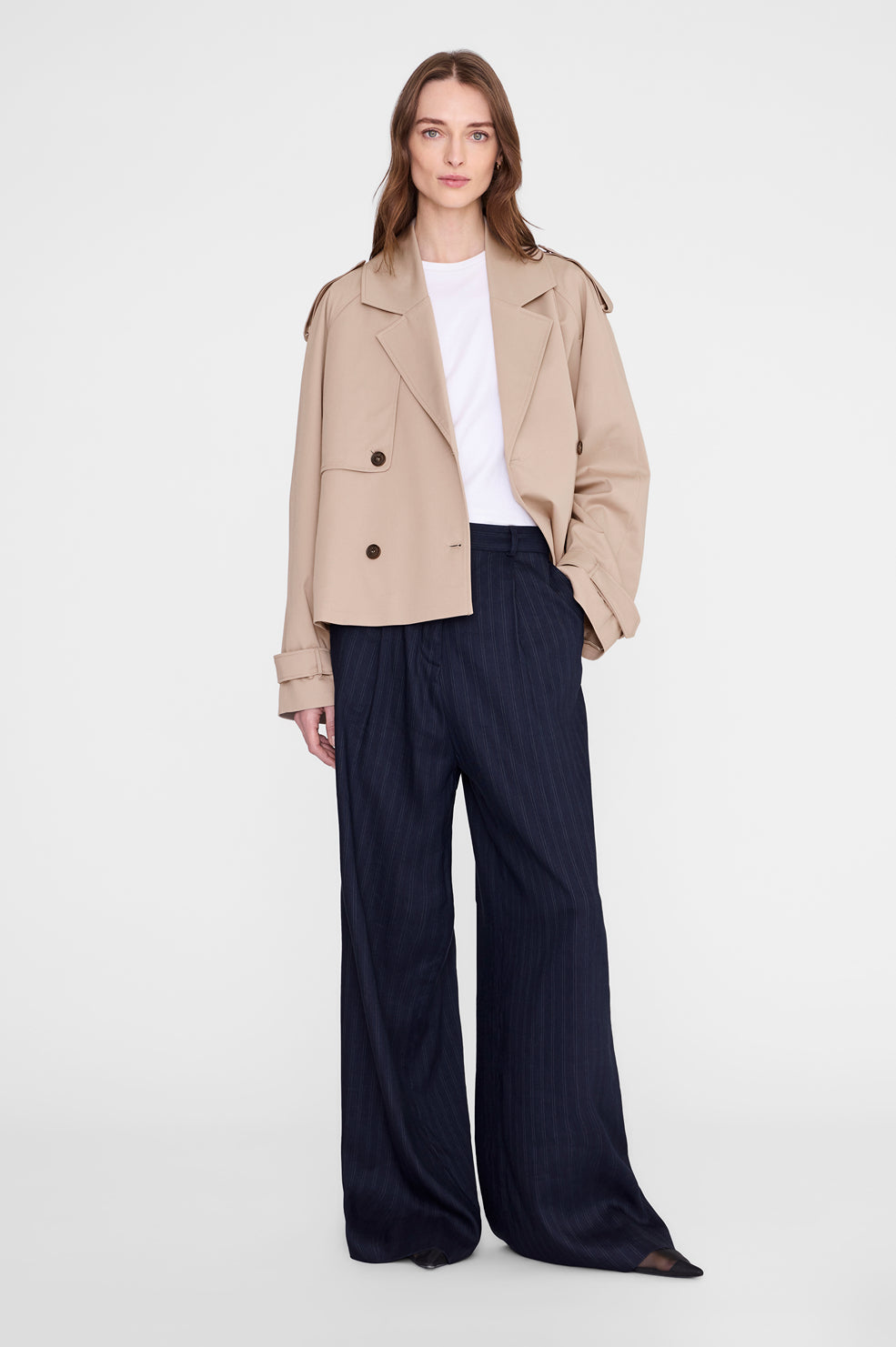 Rickie Cropped Trench