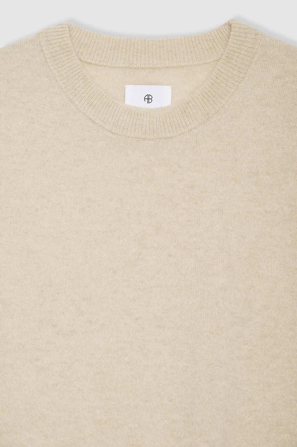 ANINE BING Ronan Sweater - Oat - Detail View