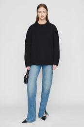 ANINE BING Rosie Cashmere Sweater - Black - On Model Front