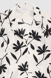 ANINE BING Row Shirt - Ivory Daisy Print - Detail View