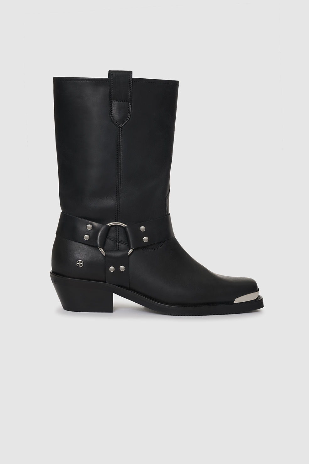 ANINE BING Ryder Boots - Black - Side Single View