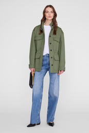 ANINE BING Sahara Jacket - Army Green - on model front