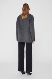 ANINE BING Sali Coat - Dark Grey on model back
