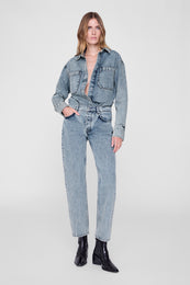 ANINE BING Samy Shirt - Snow Blue - on model front