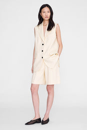ANINE BING Sara Vest - Cream - on model front