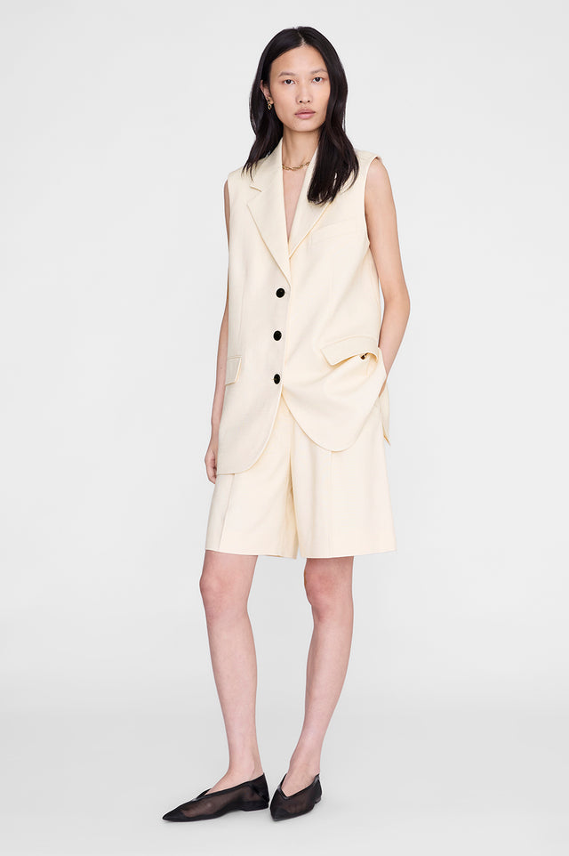 ANINE BING Sara Vest - Cream - on model front