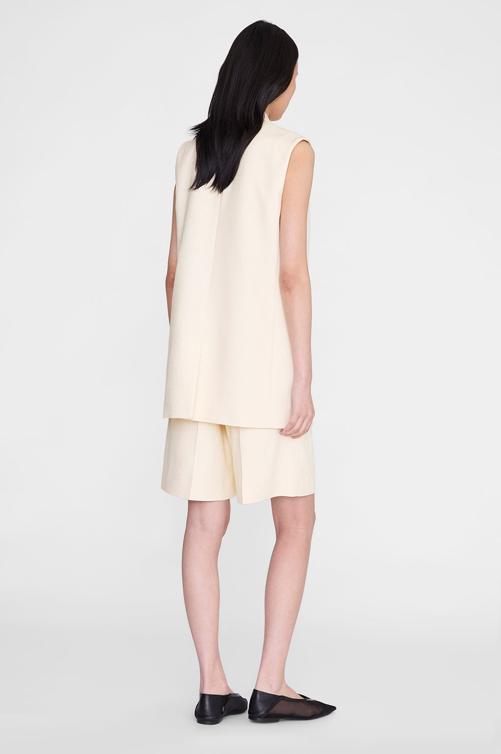 ANINE BING Sara Vest - Cream - on model back