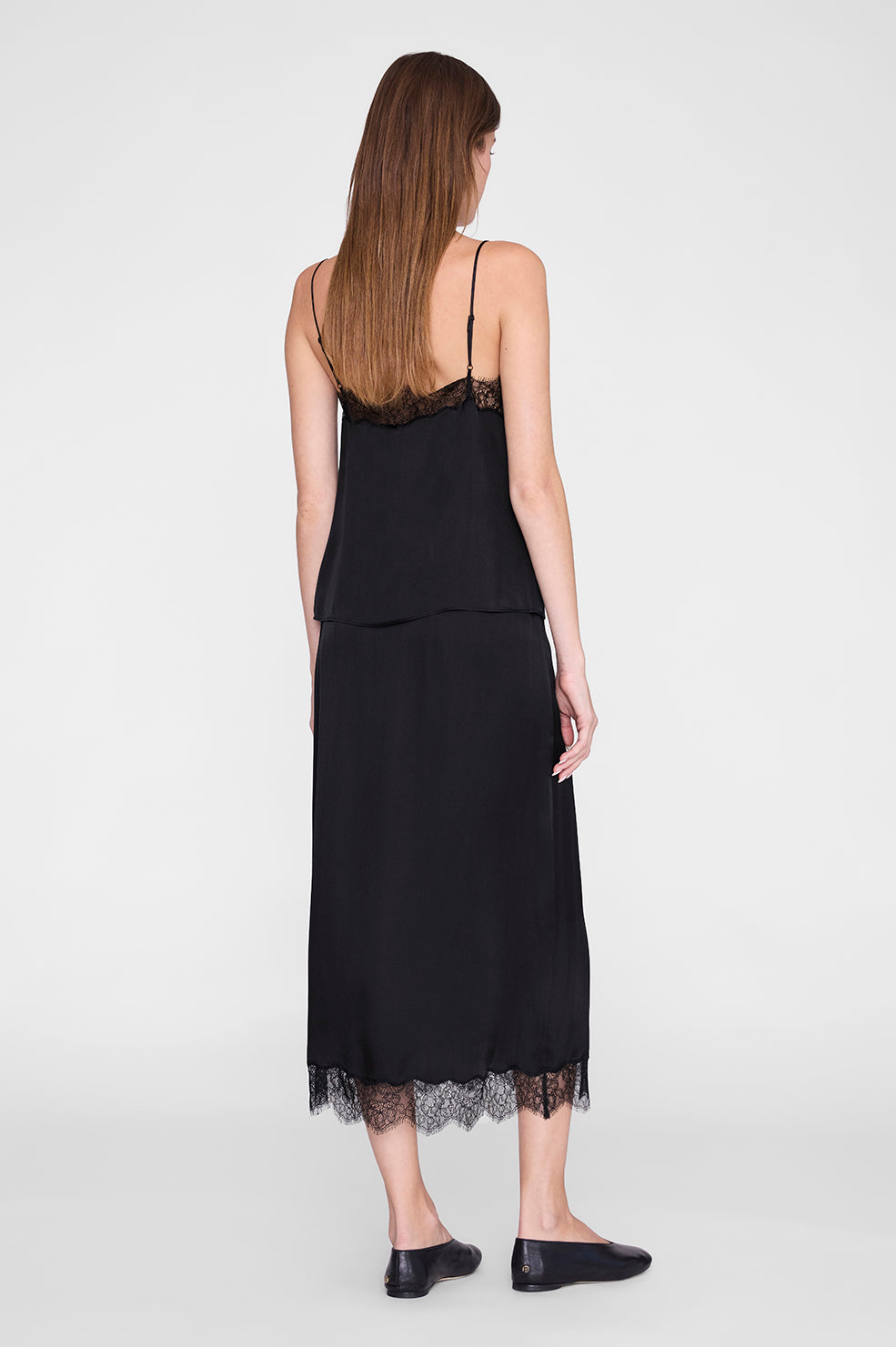 ANINE BING Shelby Skirt - Black - on model back