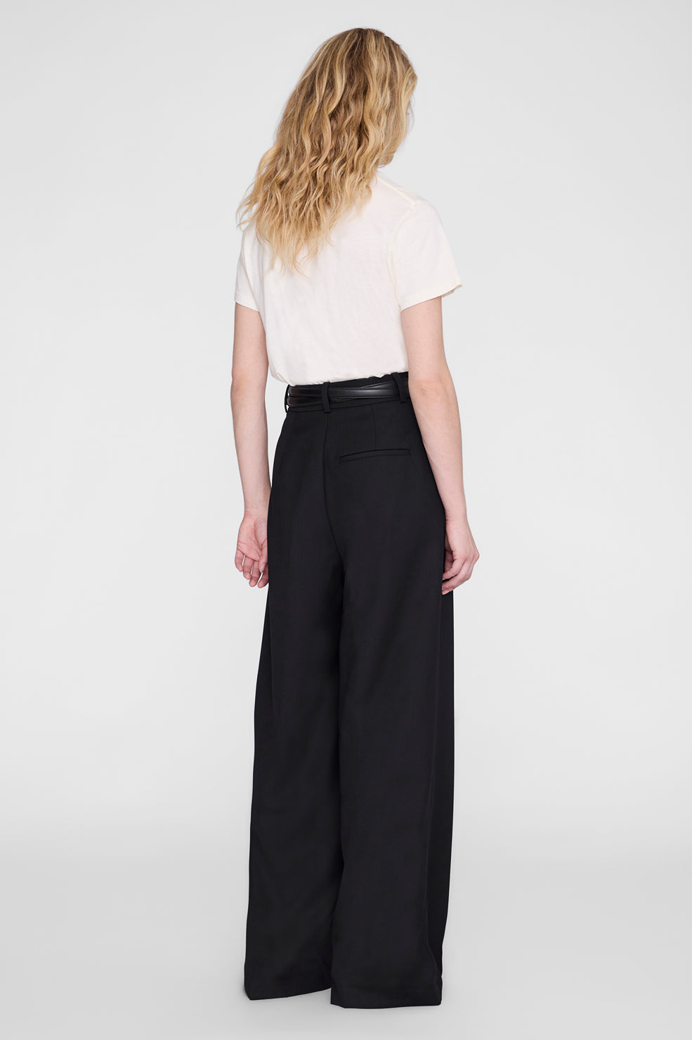 ANINE BING Shelley Tee - Ecru - on model back