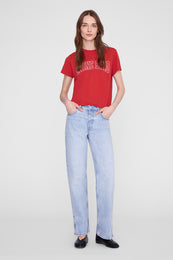 ANINE BING Shelley Tee - Tango Red - on model front