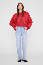ANINE BING Shelley Tee - Tango Red - on model front second image
