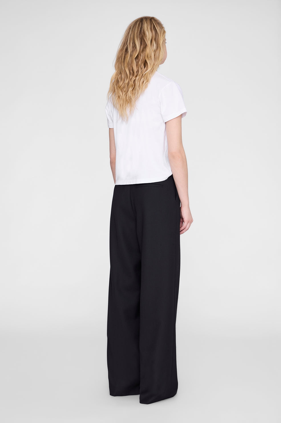 ANINE BING Shelley Tee Studio - White - on model back
