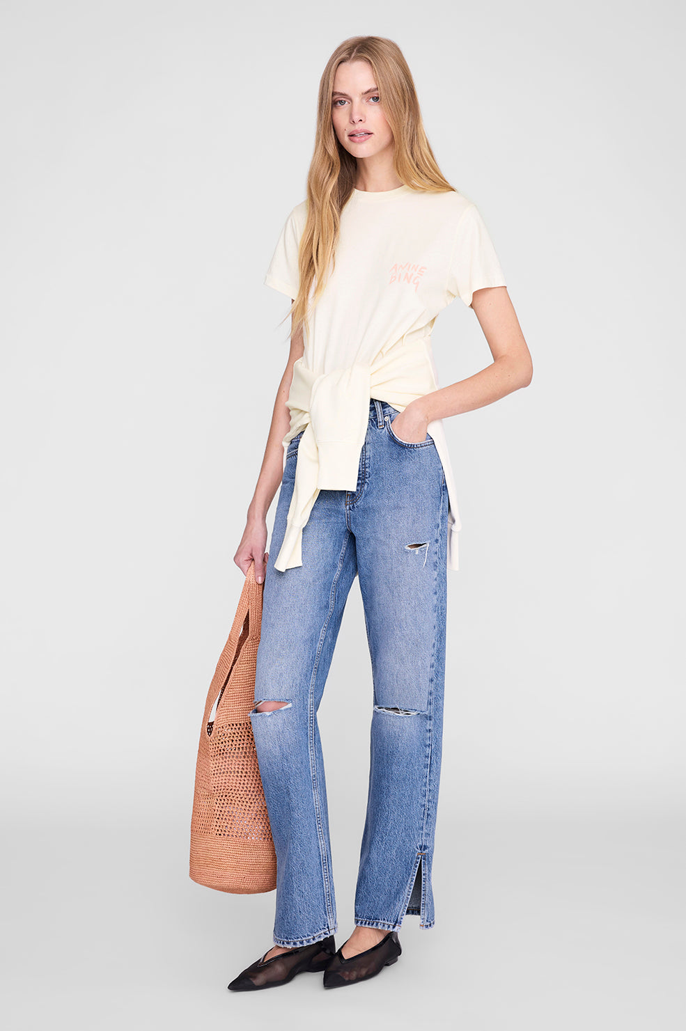 Shelley Tee Surfer - Washed Buttercream