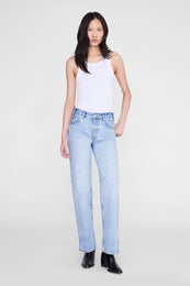 ANINE BING Sixtine Tank Top - White - on model front