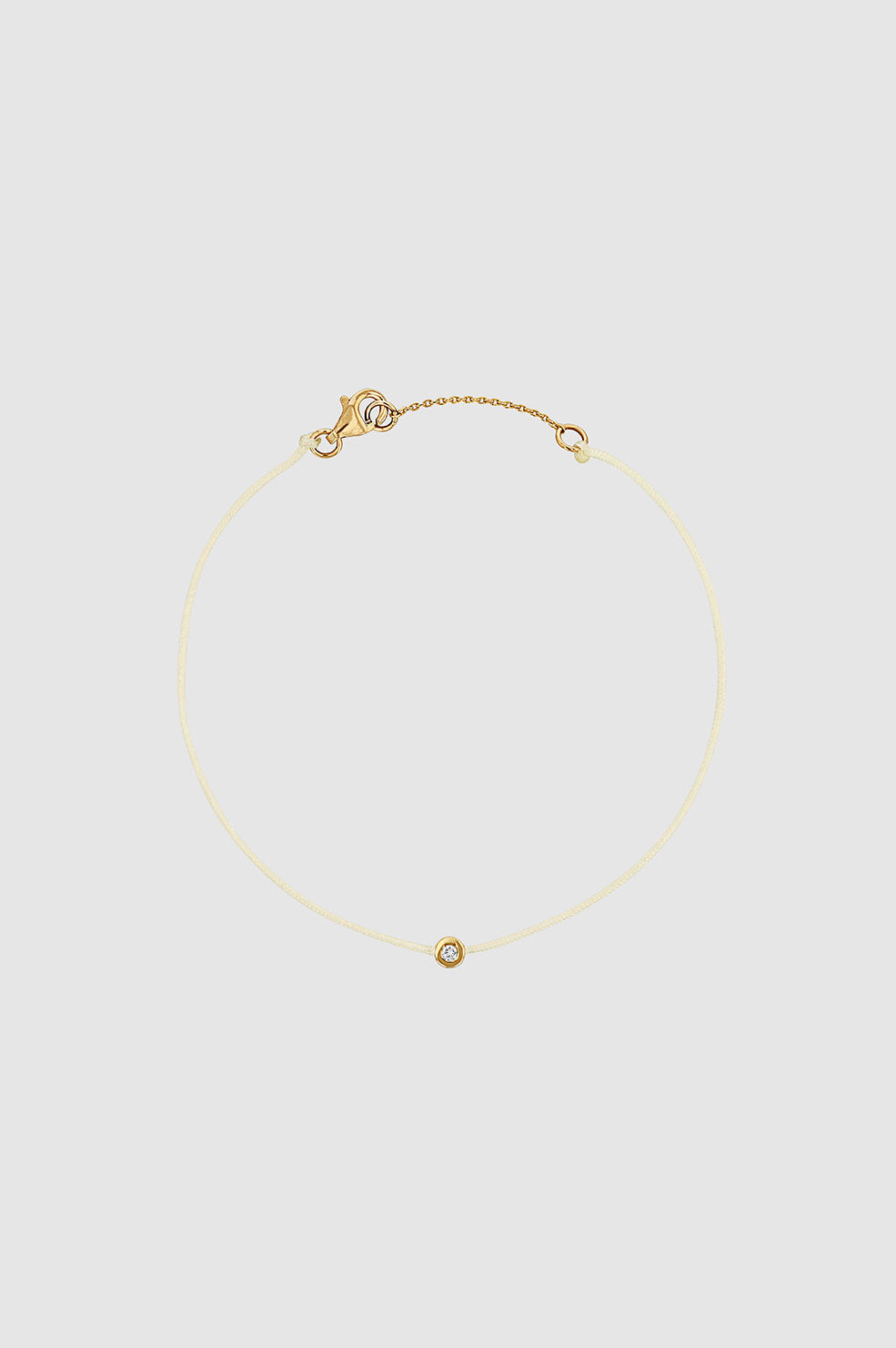 ANINE BING Sliding Diamond String Bracelet - Gold And Yellow - Front View