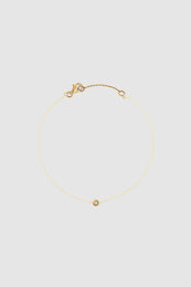 ANINE BING Sliding Diamond String Bracelet - Gold And Yellow - Front View