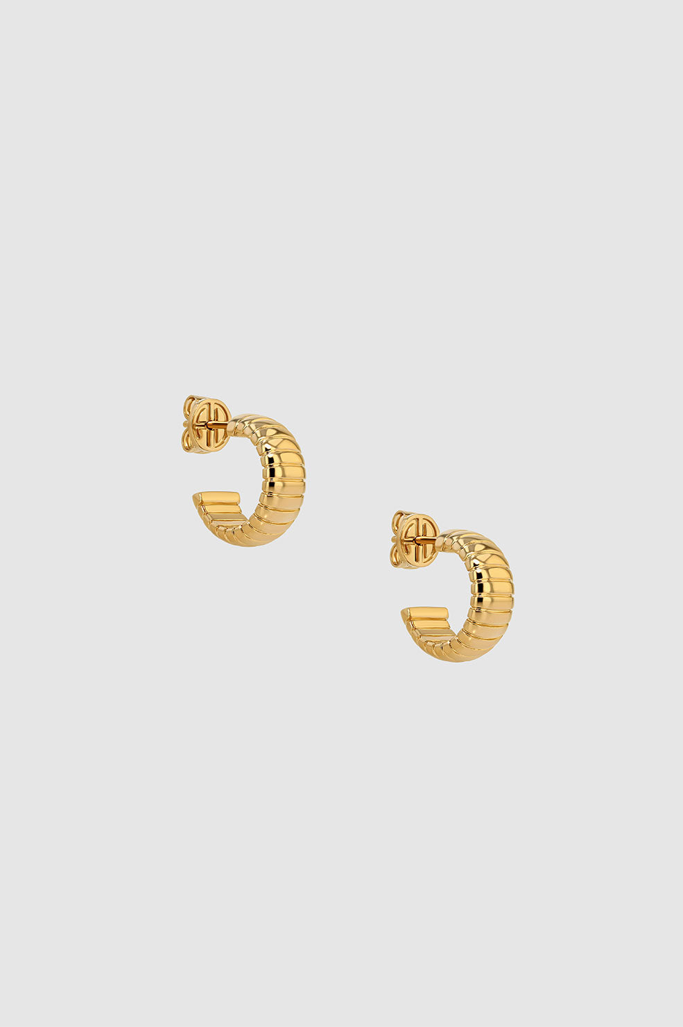 Small Coil Hoop Earrings - Gold