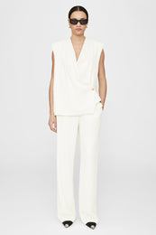 ANINE BING Soto Pant - Ivory - On Model Front