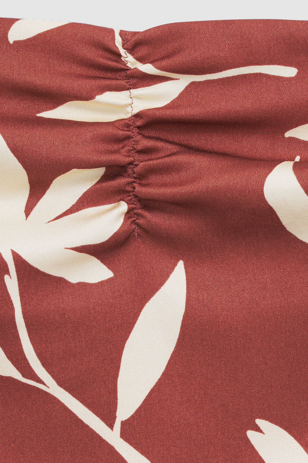 ANINE BING Stephanie Top - Terracotta Daisy Print - Detail View