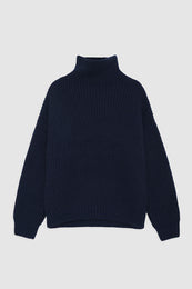 ANINE BING Sydney Sweater - Midnight Navy - Front View