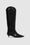ANINE BING Tall Rae Boots - Black Embossed - Side Single View