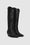 ANINE BING Tall Tania Boots - Black Western - Side Pair View