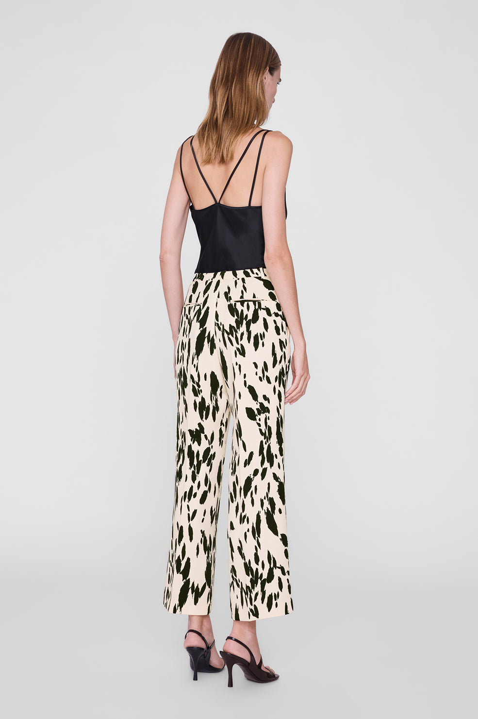 ANINE BING Thomas Trouser - Golden Beige Leopard - on model back