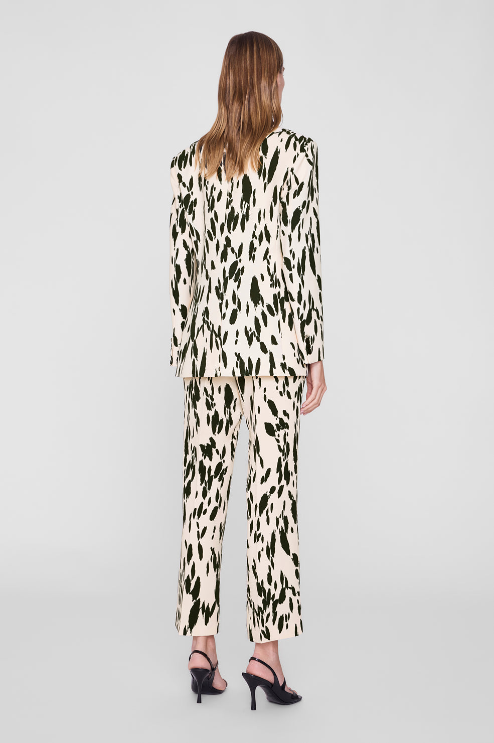 ANINE BING Thomas Trouser - Golden Beige Leopard - on model back second image