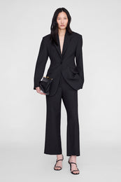 ANINE BING Thomas Trouser - Black - on model front second image