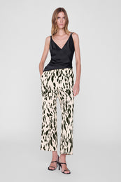 ANINE BING Thomas Trouser - Golden Beige Leopard - on model front