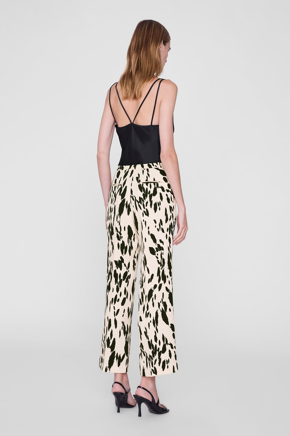 ANINE BING Thomas Trouser - Golden Beige Leopard - on model back