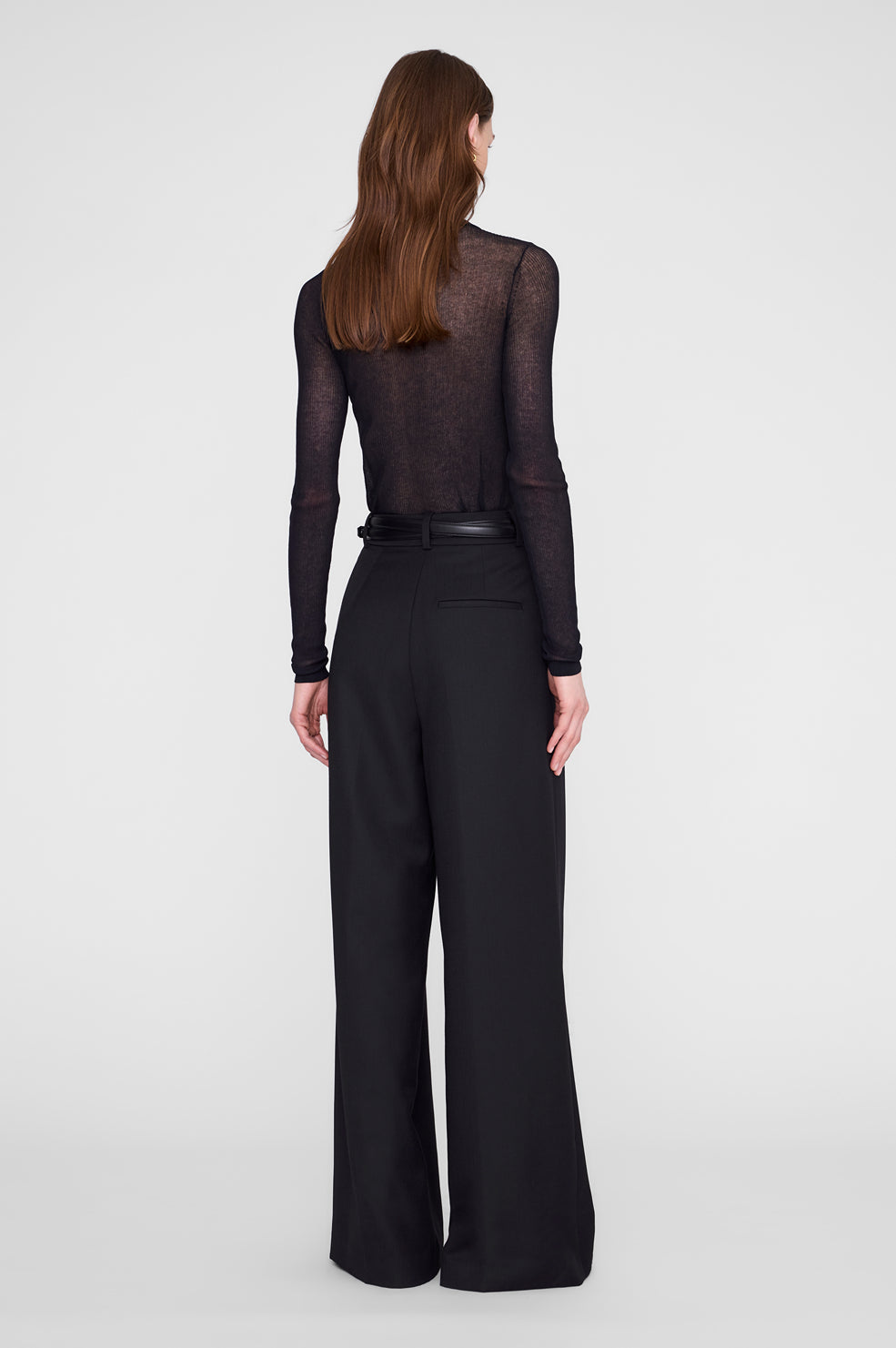 ANINE BING Tiana Sweater - Black - on model back