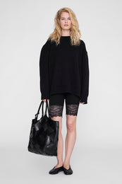 ANINE BING Tina Short - Black - on model front