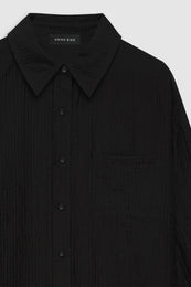 ANINE BING Tio Shirt - Black - Detail View