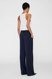 ANINE BING Trent Trouser - Navy - on model back
