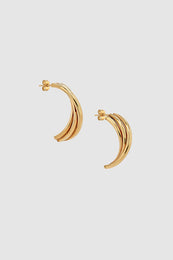 ANINE BING Twist Earrings - 14k Gold - Side View