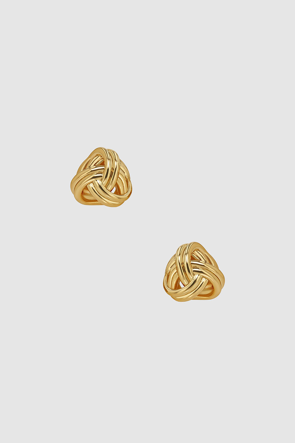 ANINE BING Twist Knot Earrings - Gold - Front View