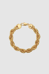 ANINE BING Twist Rope Bracelet - Gold - Front View