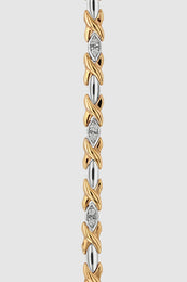 ANINE BING Two Tone Diamond Bracelet - 14k Gold - Detail View