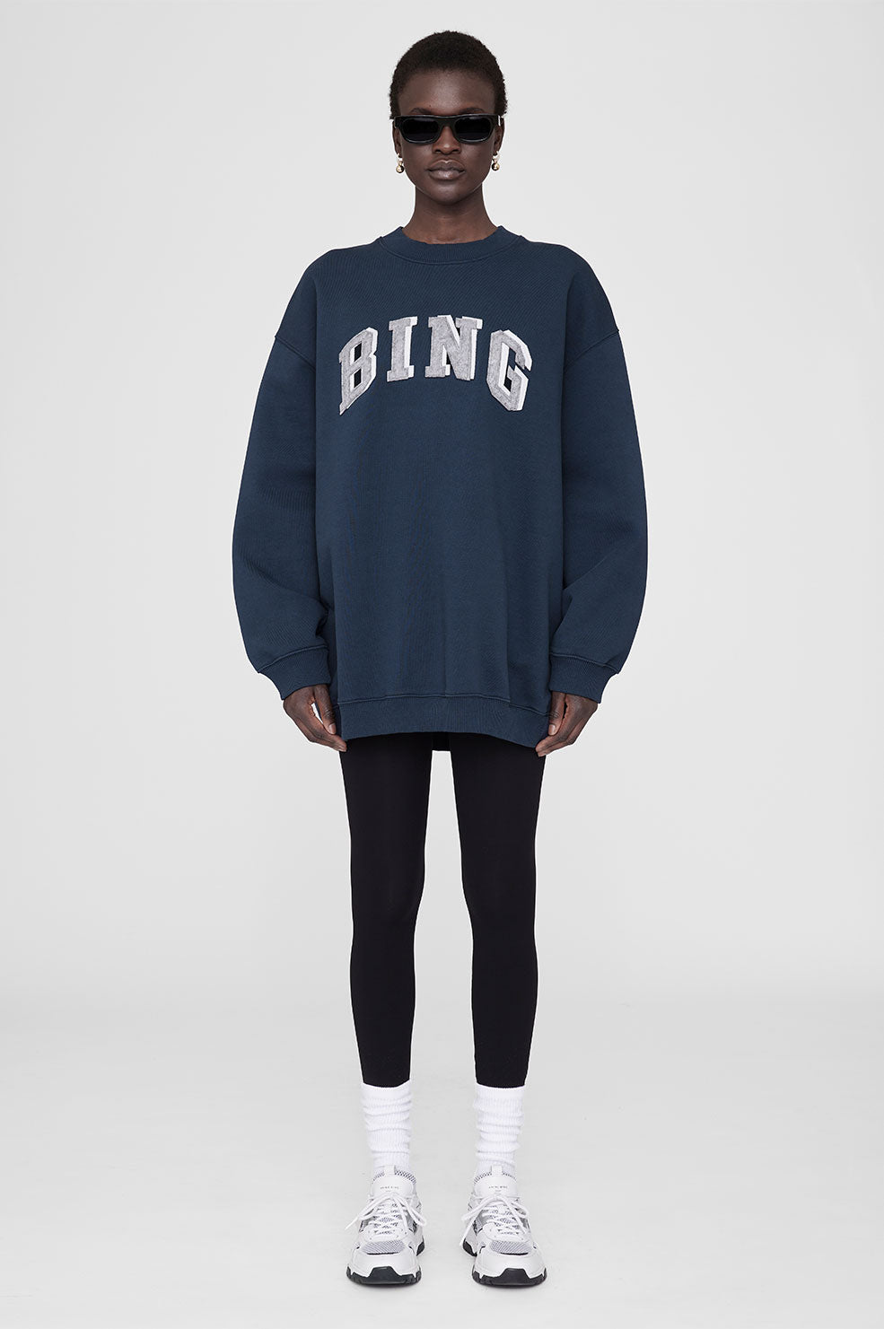 ANINE BING Tyler Sweatshirt Satin Bing - Sage Green