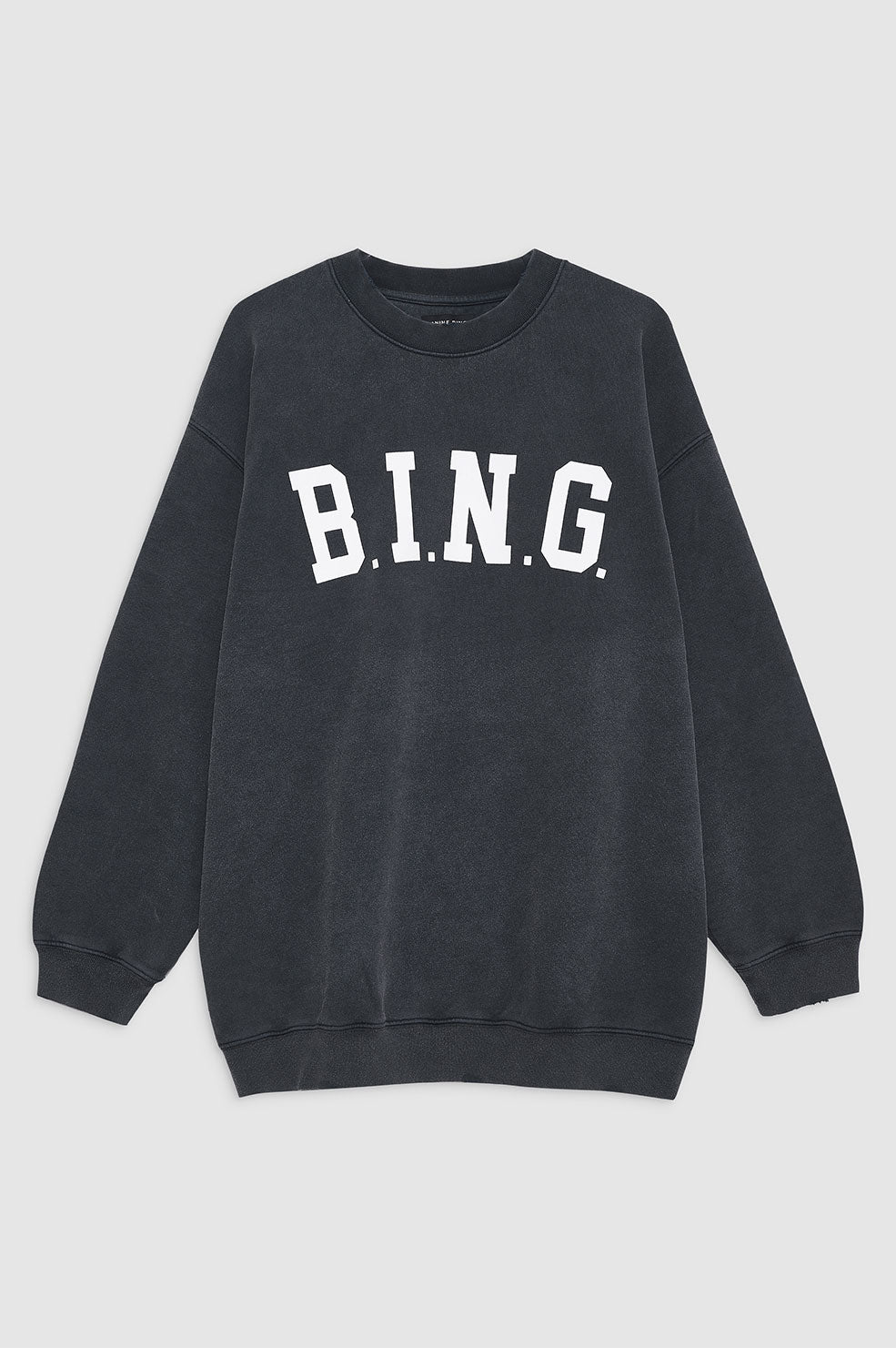 ANINE BING Tyler Sweatshirt Bing - Washed Black - Front View