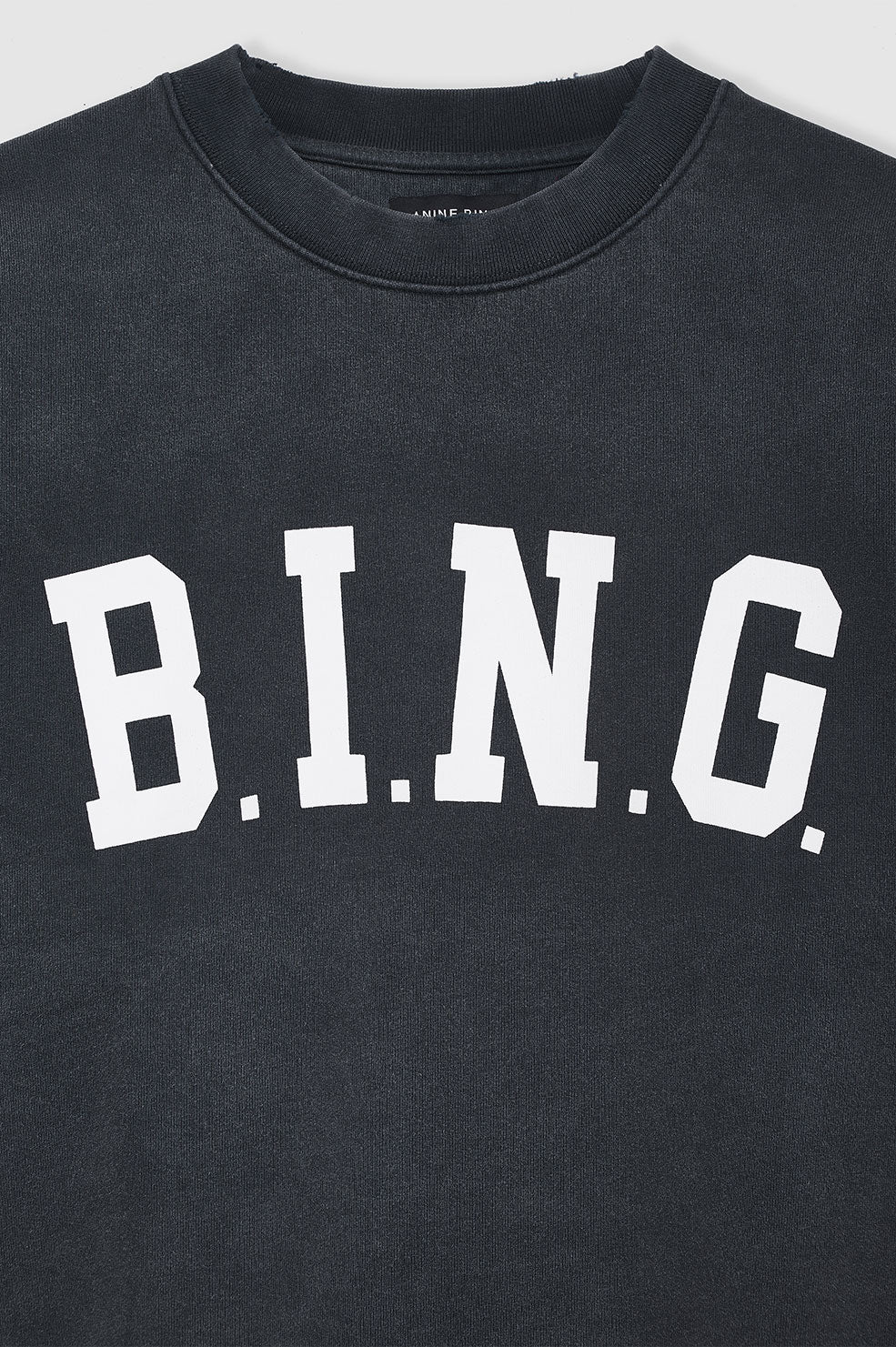 ANINE BING Tyler Sweatshirt Bing - Washed Black - Detail View